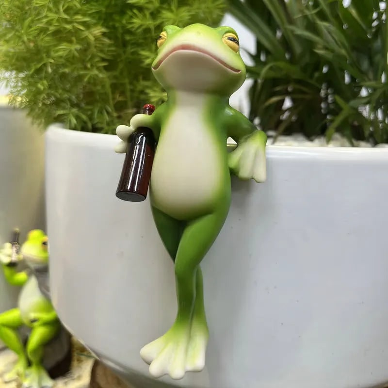 Whimsical Frog Pot Hanger for Vibrant Indoor & Outdoor Gardens