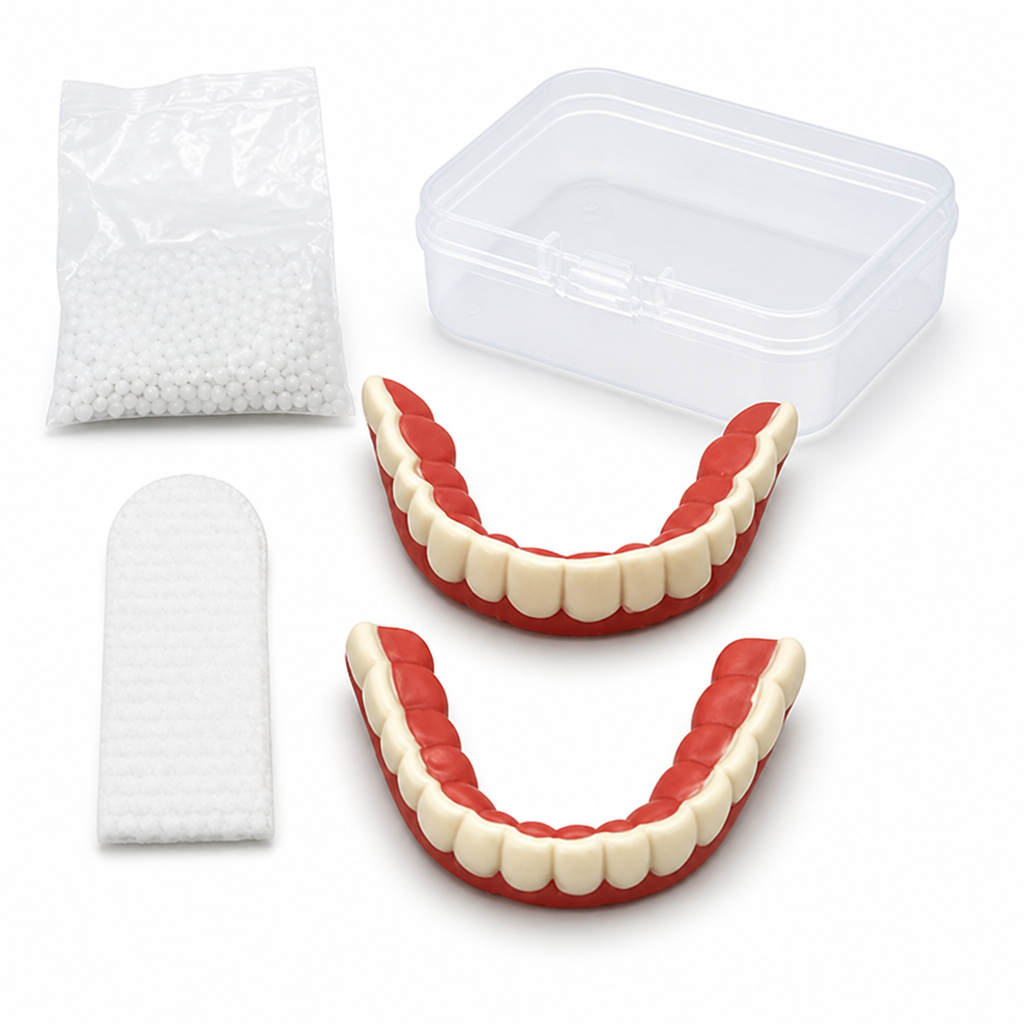Natural-Look Comfort Denture Set for Effortless Wear