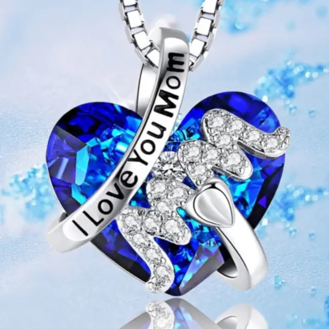 Elegant Heart Pendant Necklace - A Cherished Gift for Mom