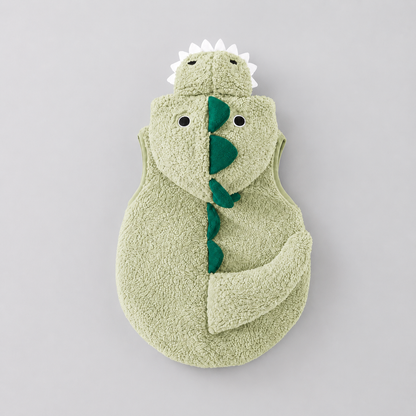 Cozy Dinosaur-Themed Hooded Romper for Babies with Spikes and Tail