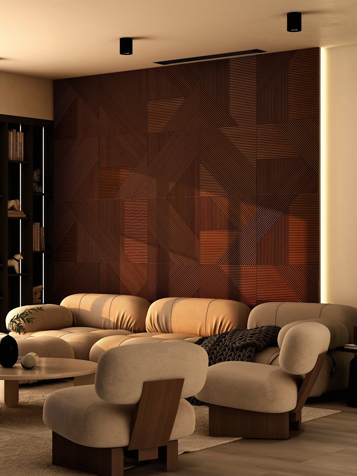 Contemporary Solid Wood Panel