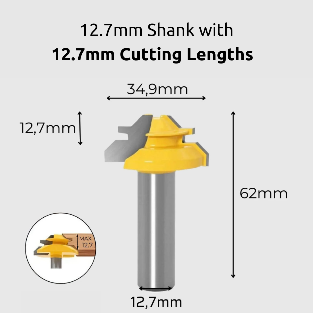 Precision 45° Miter Router Bit for Flawless Joints