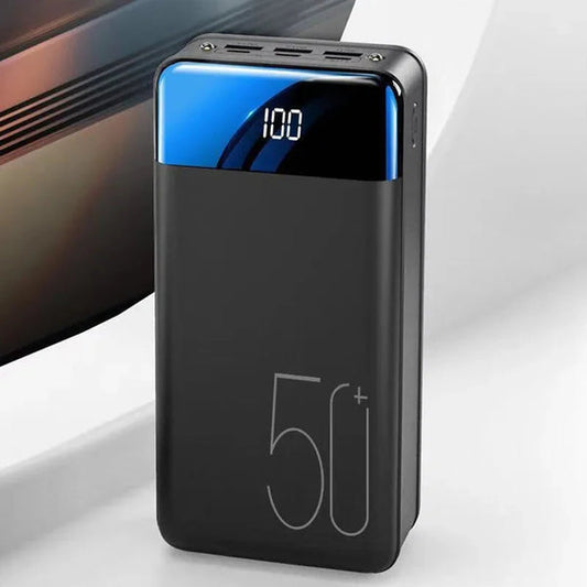 50000 mAh Compact Power Bank for Fast Charging Laptops, Tablets, Smartphones