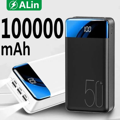 50000 mAh Compact Power Bank for Fast Charging Laptops, Tablets, Smartphones
