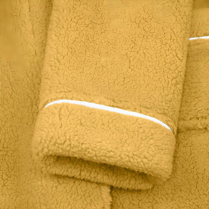 Luxurious Fleece Lounge Robe with Adjustable Tie
