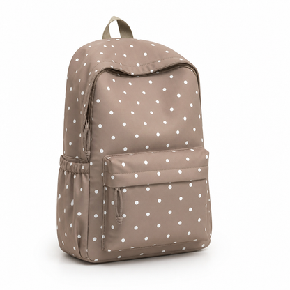 Spacious Everyday Backpack with Stylish Dots