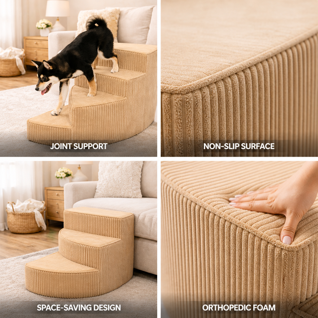 Compact Foam Pet Steps for Easy Access and Comfort
