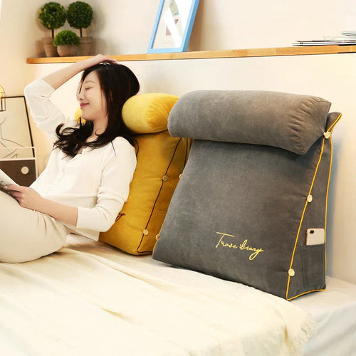 Wedge-Shaped Back Support Cushion