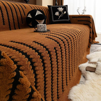 Charming Textured Sofa Cover for Cozy Living Spaces