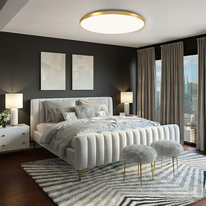 Sleek Circular LED Ceiling Fixture for Stylish Indoor Spaces