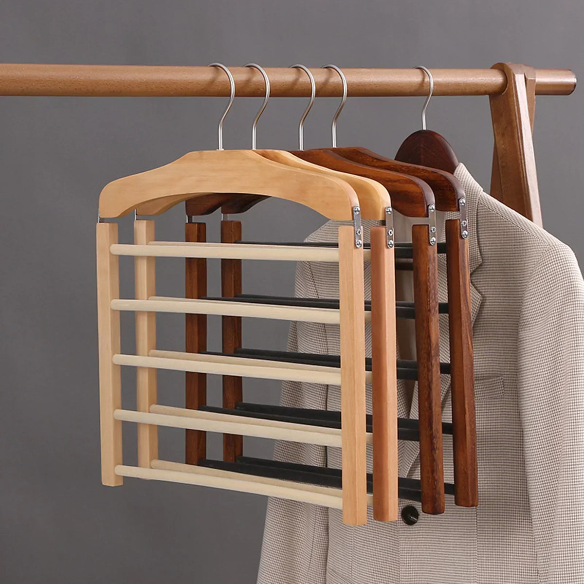 Compact 5-Tier Trouser Organizer for Effortless Storage