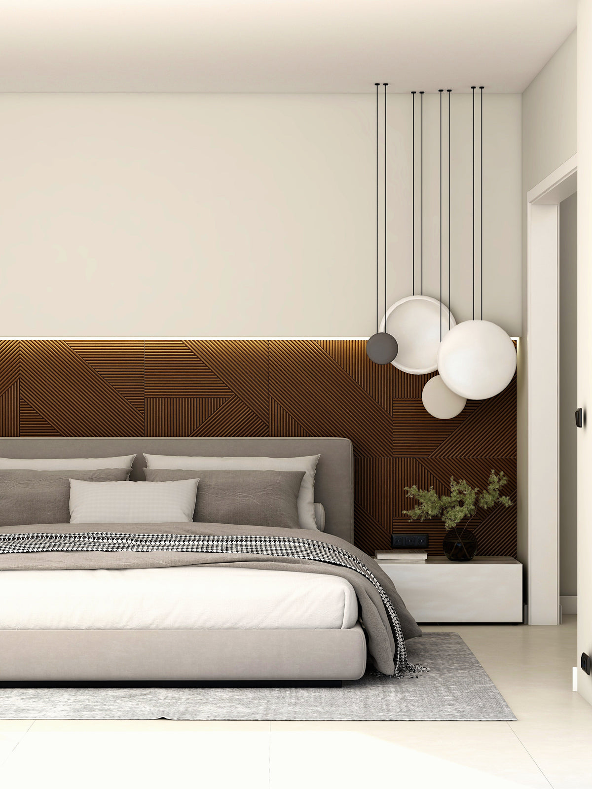 Contemporary Solid Wood Panel