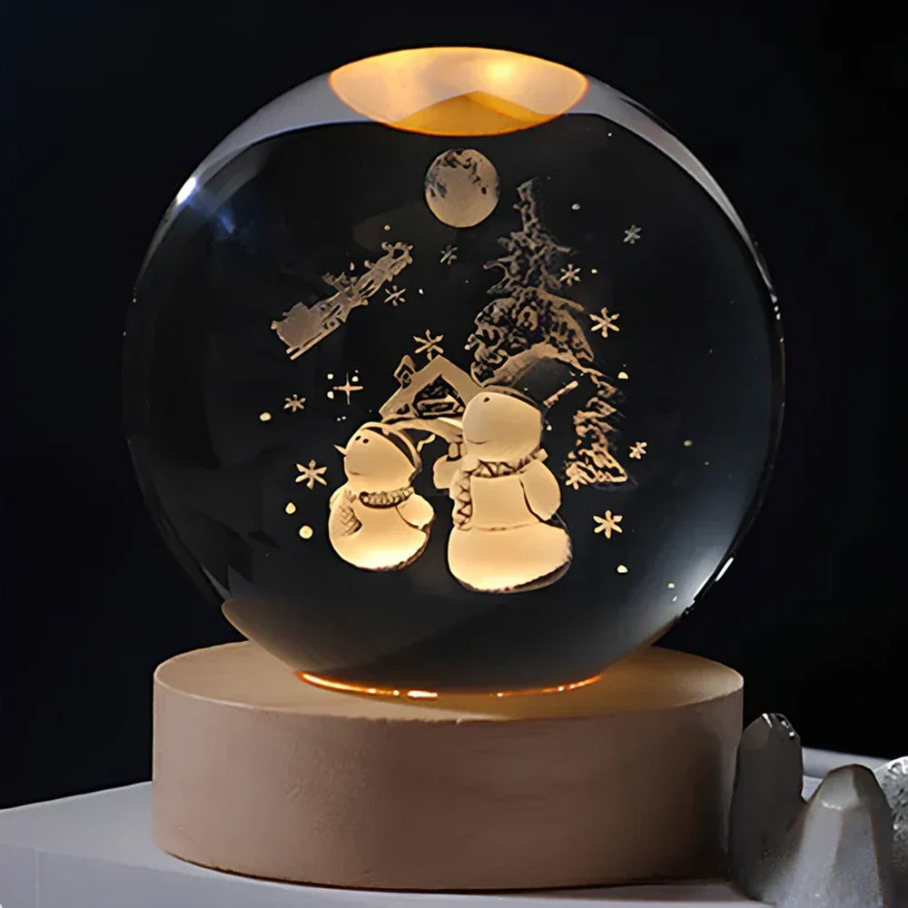 Celestial Glow Crystal Orb Night Lamp – Illuminate Your Universe