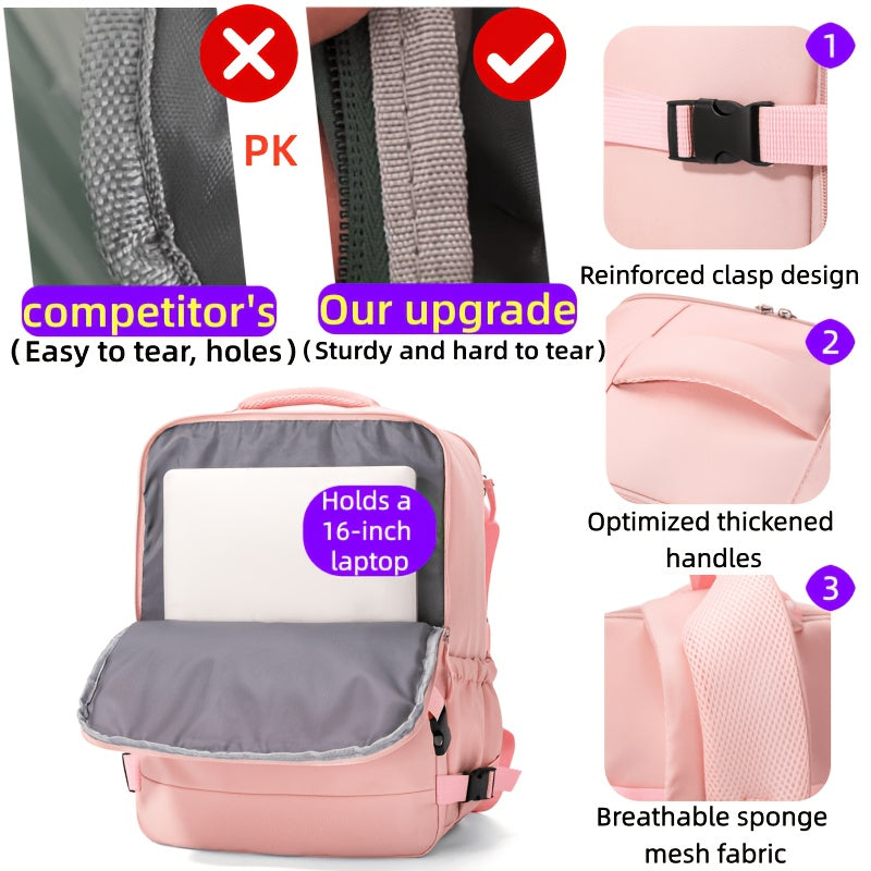 Versatile Travel Backpack with Shoe Storage Compartment