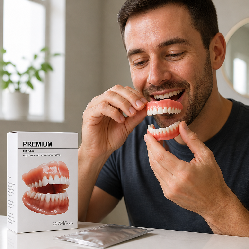 Custom-Fit Smile Enhancer Denture Set (Upper & Lower)