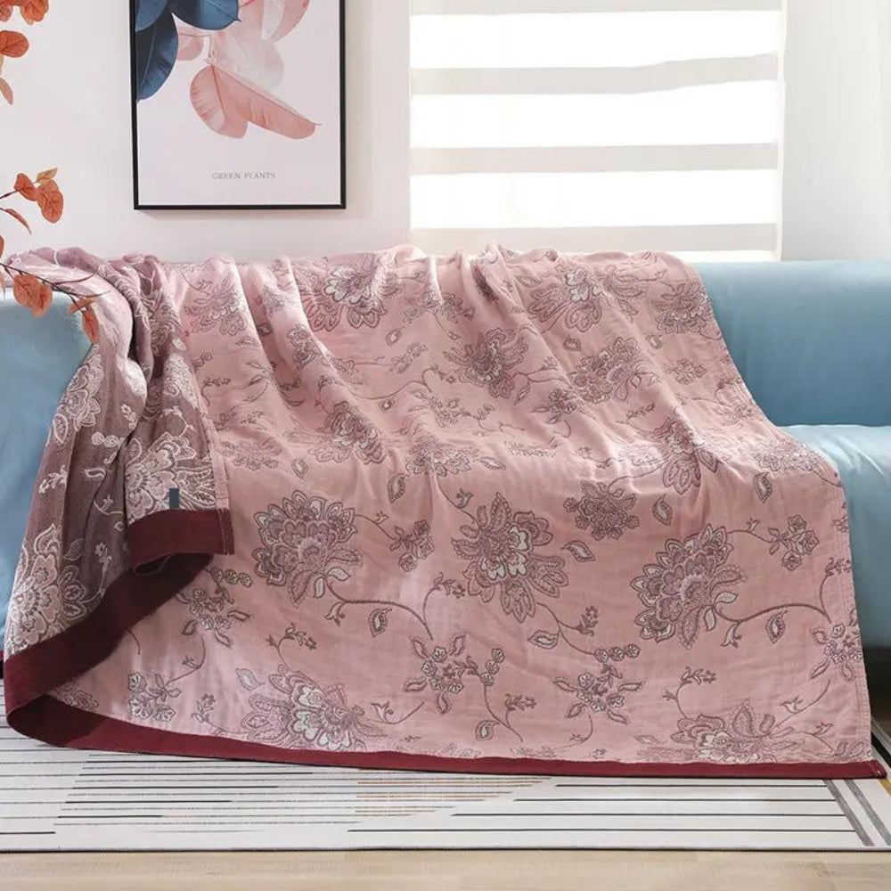 Charming Floral Comfort Blanket for All-Year Relaxation