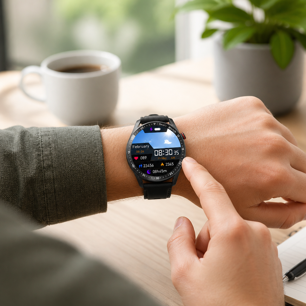 Smart Health & Communication Watch with Bluetooth Connectivity