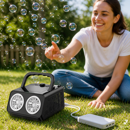Ultimate Portable Bubble Blower with Battery and USB Power