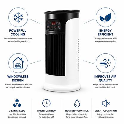 SmartCool Windowless Portable AC Unit for Instant Comfort