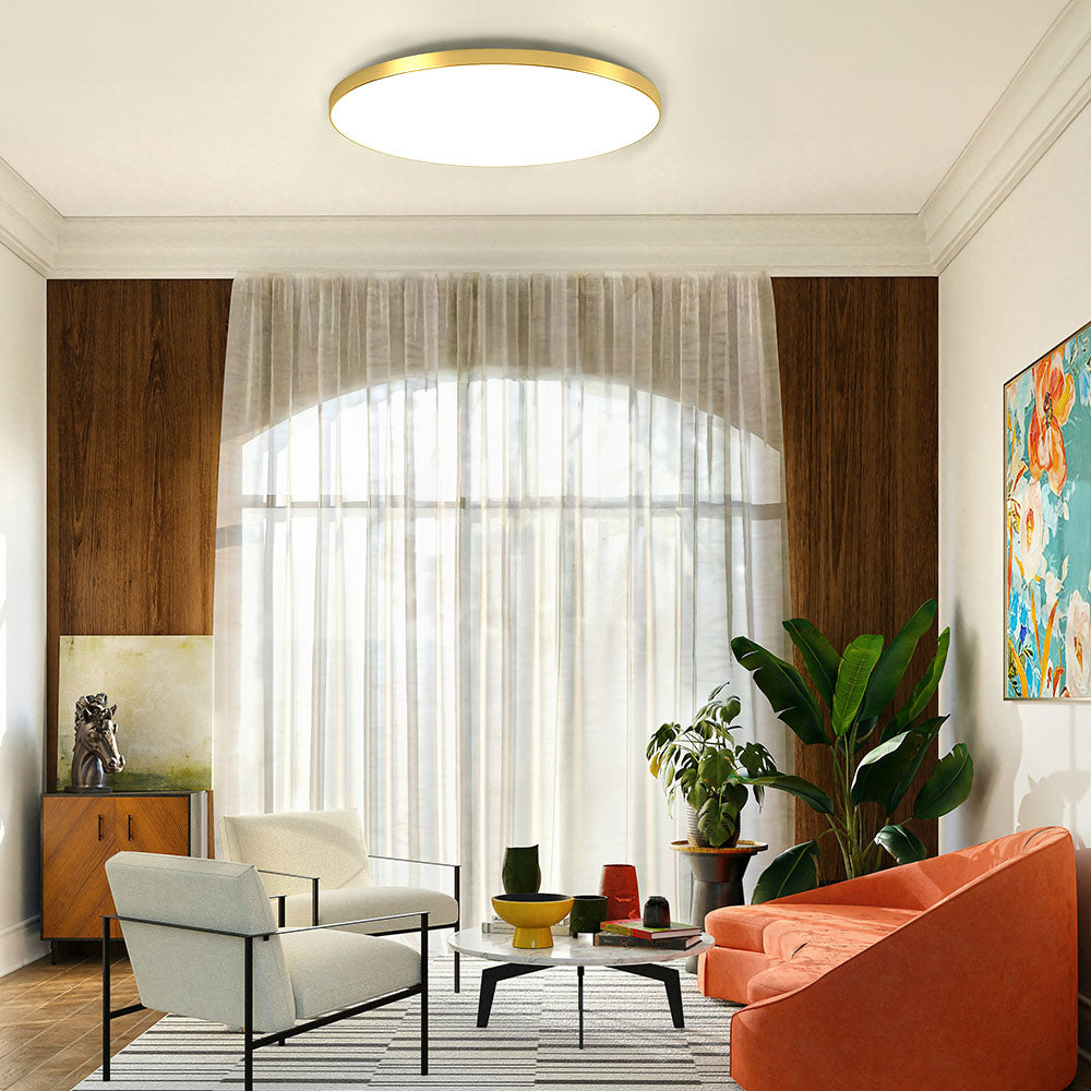 Sleek Circular LED Ceiling Fixture for Stylish Indoor Spaces