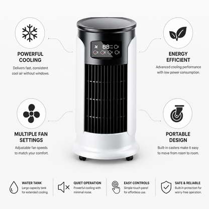 Portable Indoor Cooling Solution Without Window Setup