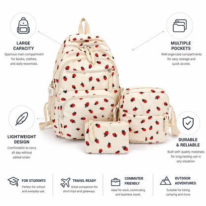 Chic and Spacious Multi-Pocket Backpack