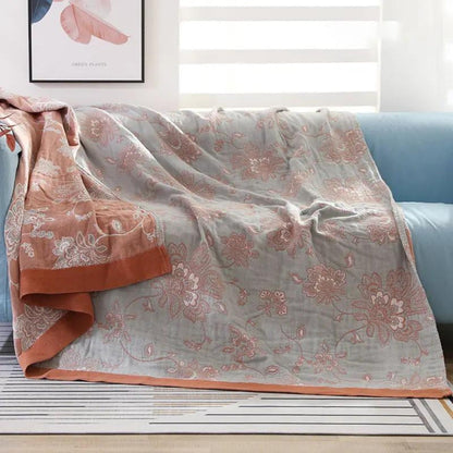 Charming Floral Comfort Blanket for All-Year Relaxation