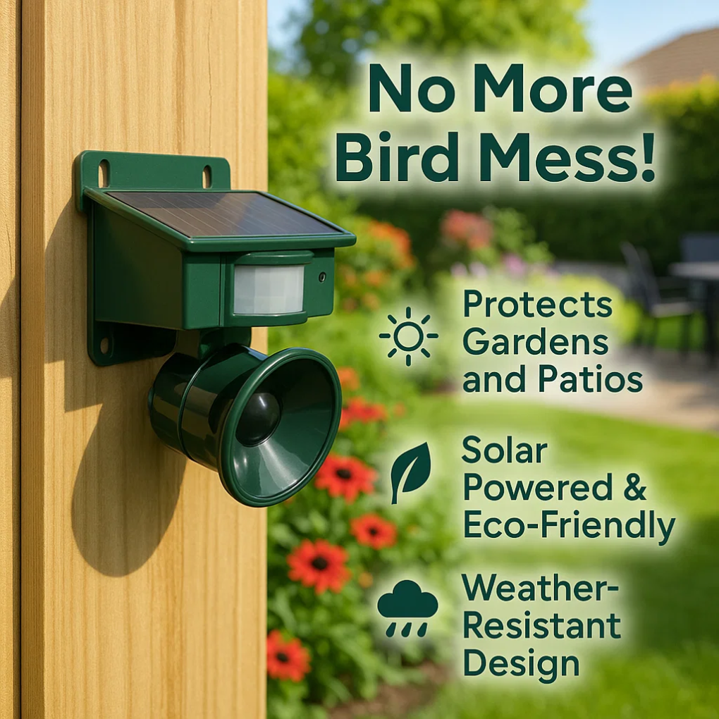 Smart Bird Repeller with Motion Detection and Solar Power