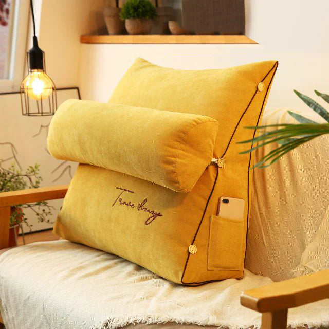 Wedge-Shaped Back Support Cushion