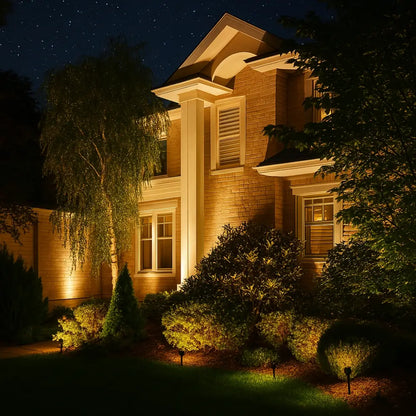 Outdoor LED Garden Spotlight with Adjustable Solar Multi-Color Lighting