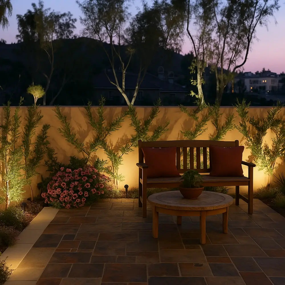 Outdoor LED Garden Spotlight with Adjustable Solar Multi-Color Lighting