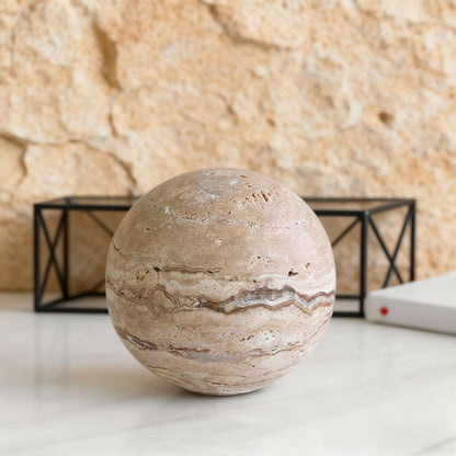 Elegant Natural Stone Sphere for Timeless Home Styling