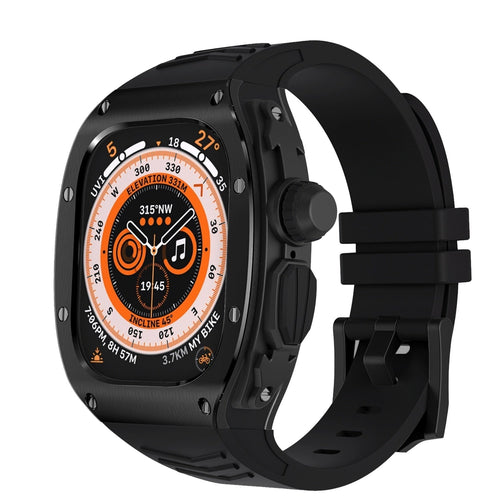 49mm TitanGuard Smartwatch with Sleek Steel and Polymer Design