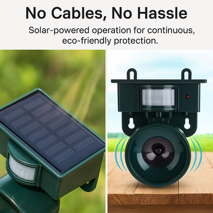 Smart Bird Repeller with Motion Detection and Solar Power