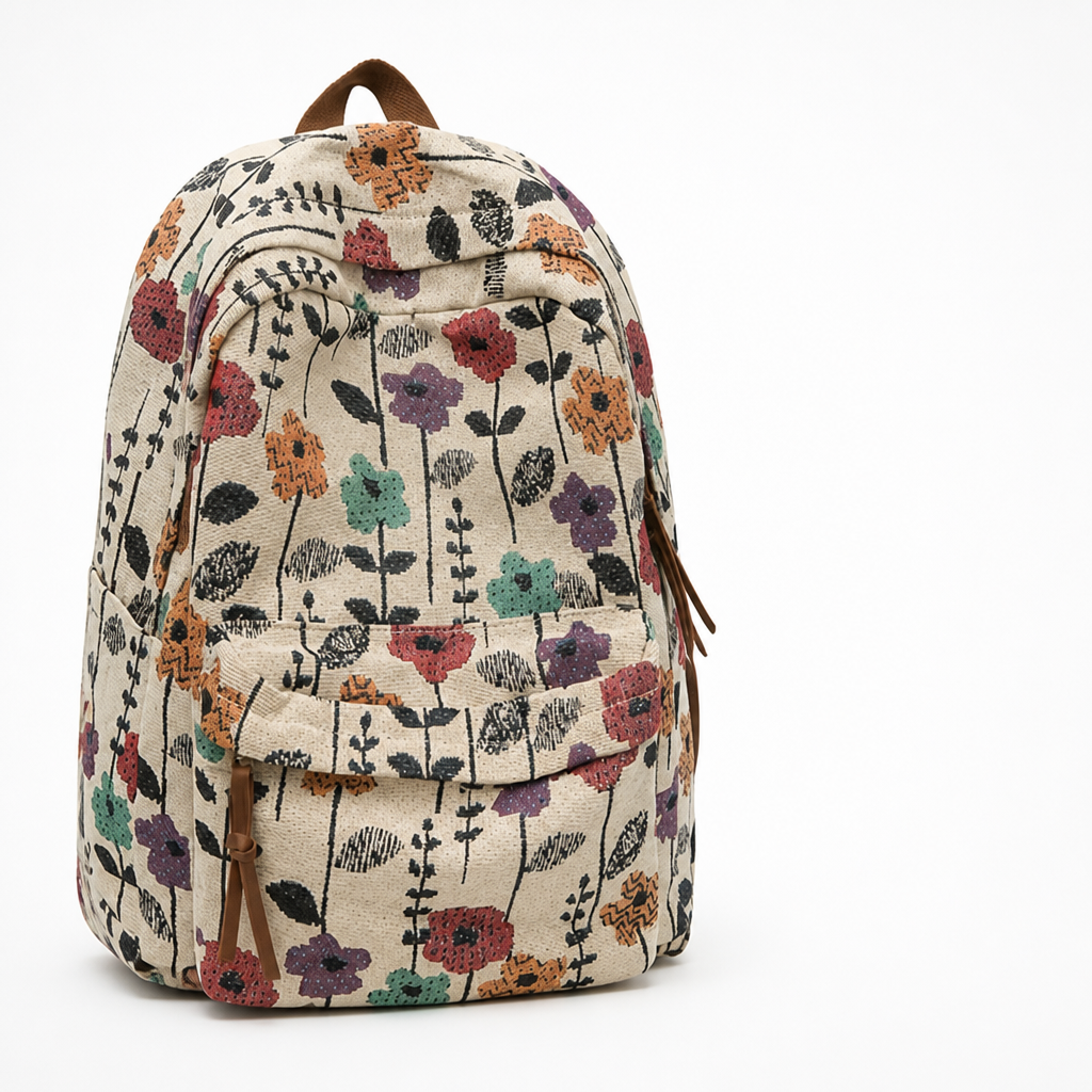 Charming Floral Extra-Large Backpack for School & Travel