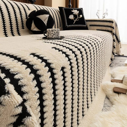 Charming Textured Sofa Cover for Cozy Living Spaces