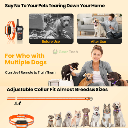 Ultimate Waterproof Dog Training Collar with Long-Range Control