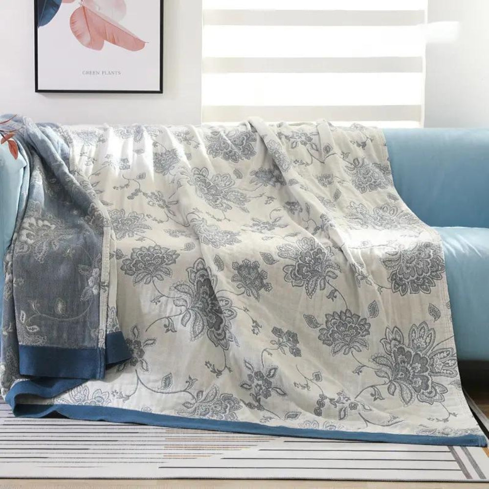 Charming Floral Comfort Blanket for All-Year Relaxation