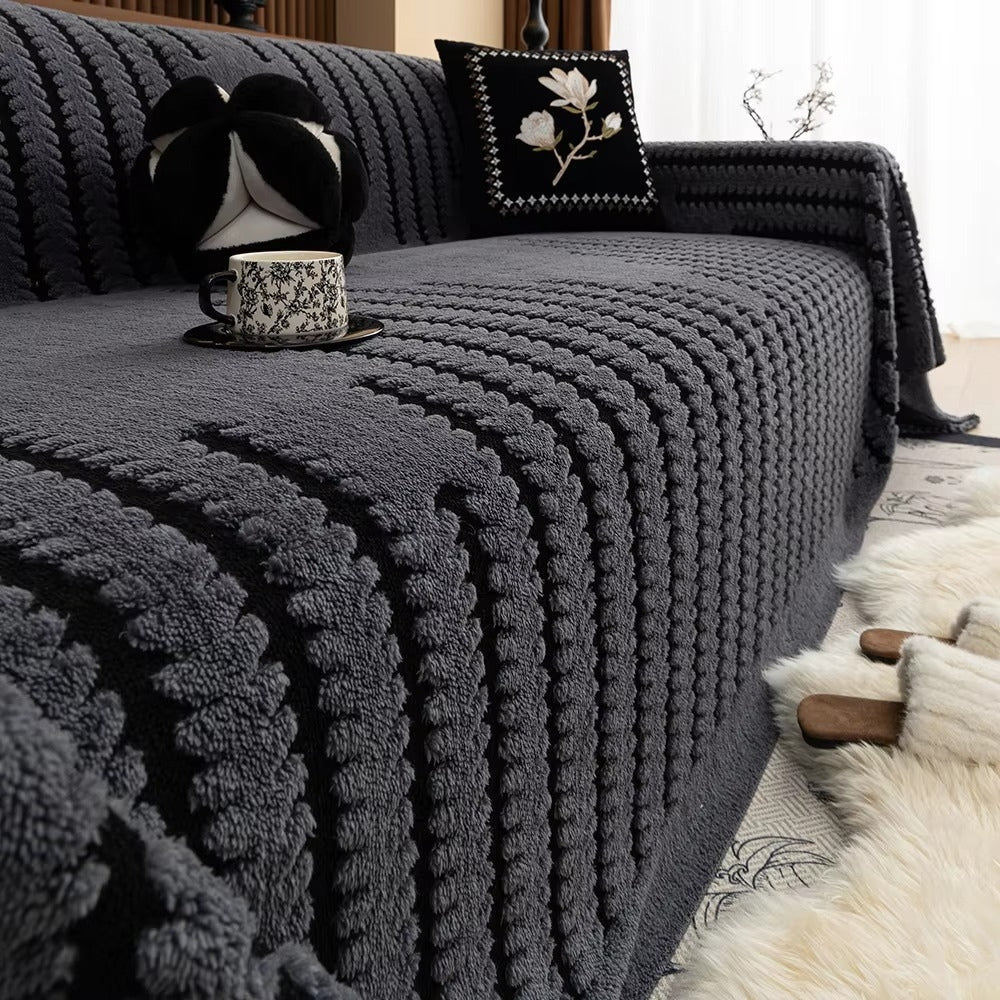 Charming Textured Sofa Cover for Cozy Living Spaces