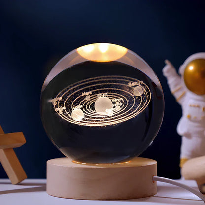 Celestial Glow Crystal Orb Night Lamp – Illuminate Your Universe