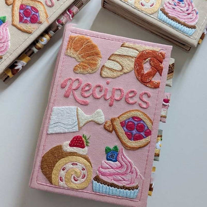 Custom Recipe Journal | Elegant Embroidered Cookbook