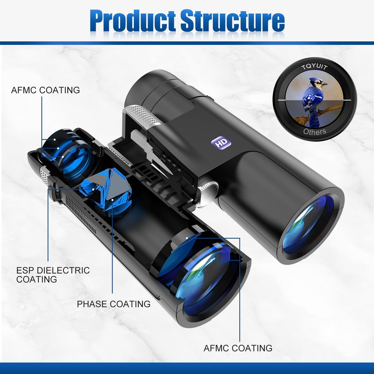 Powerful 18x50 Outdoor Binoculars with Smartphone Compatibility