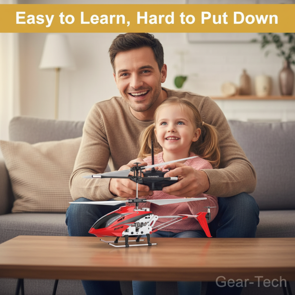 Sturdy Indoor Helicopter with LED Lighting and Impact Resistance