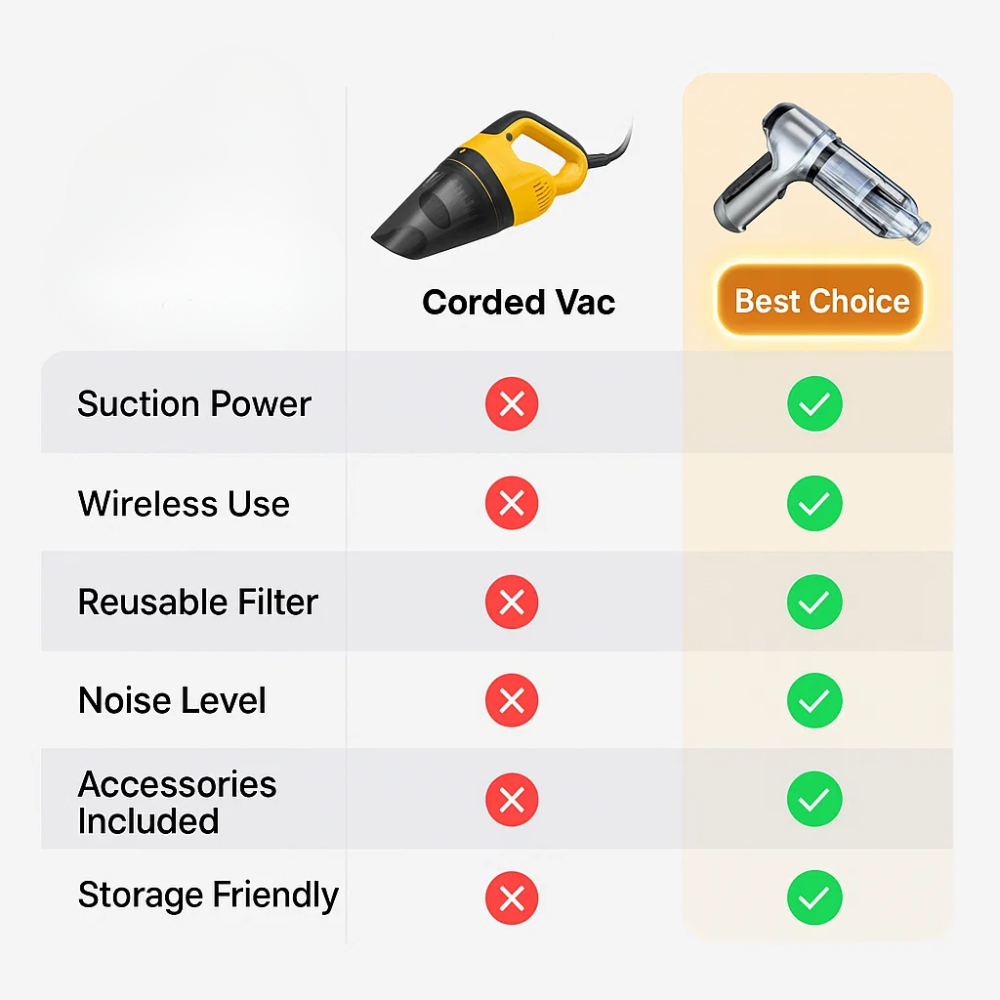 Portable Auto Cleaning Vacuum – Effortless Car Care Anywhere
