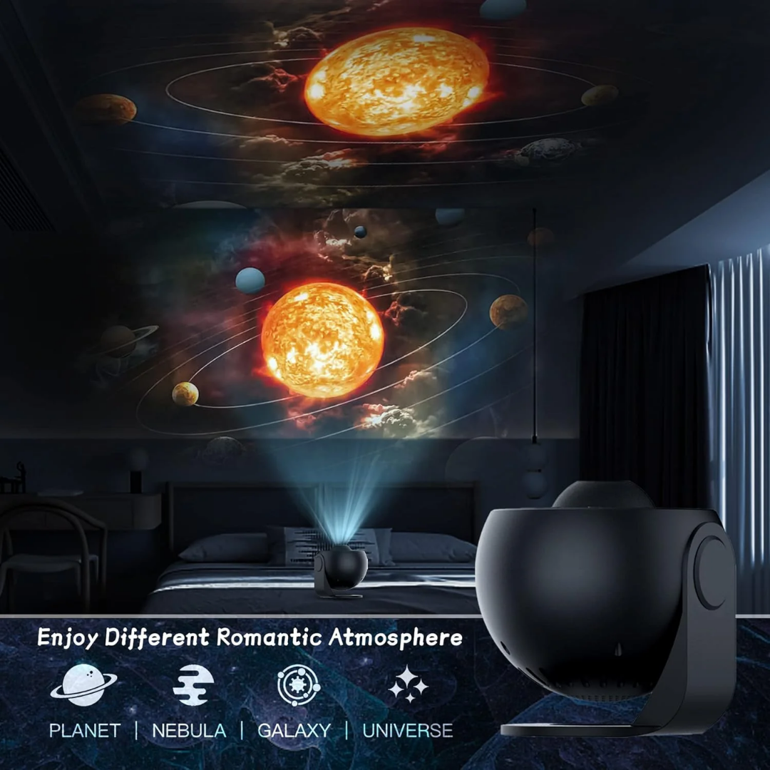 Celestial Dreamscape Projector with 360° Rotation & Scene Discs