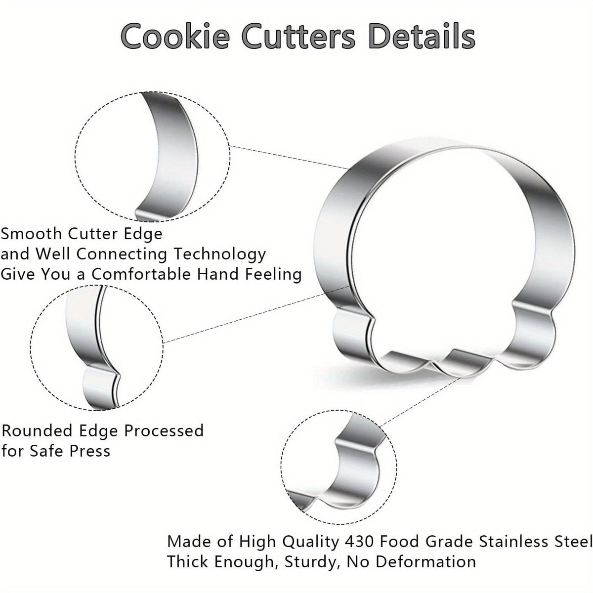 Spooktacular Stainless Steel Cookie Cutter Set – 7 Halloween Shapes