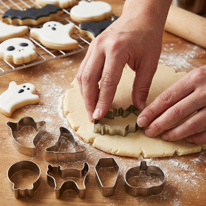 Spooktacular Stainless Steel Cookie Cutter Set – 7 Halloween Shapes