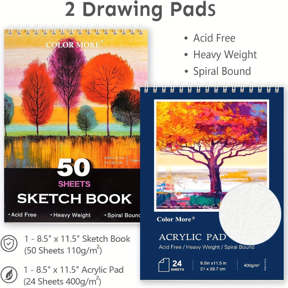 Comprehensive Creative Art Kit in Elegant Wooden Storage