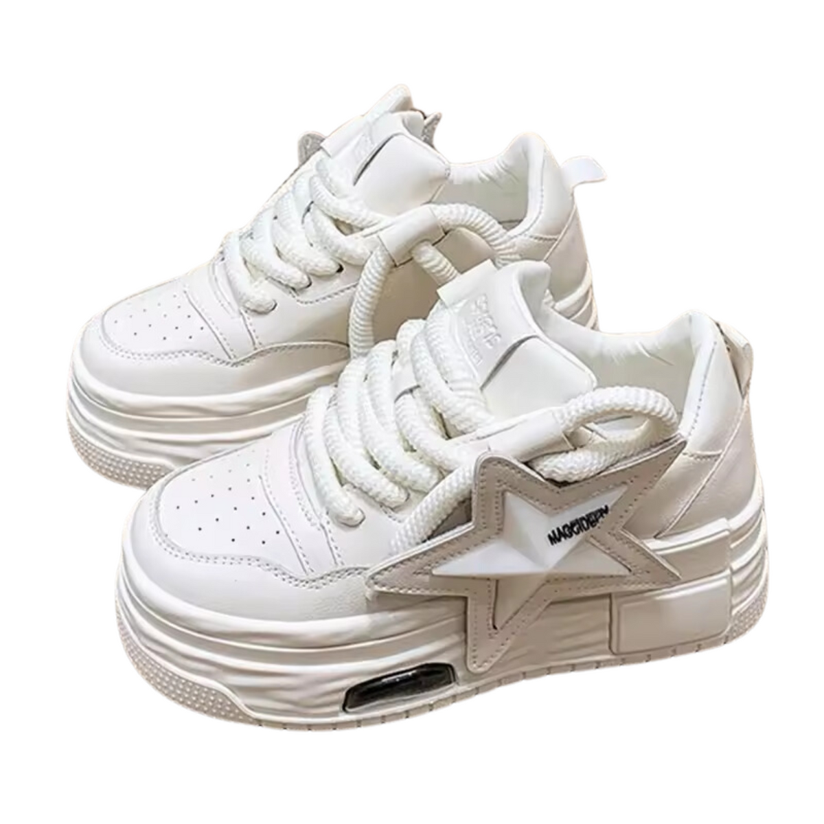 Women's Fashion Sneakers with Elevated Platform Design