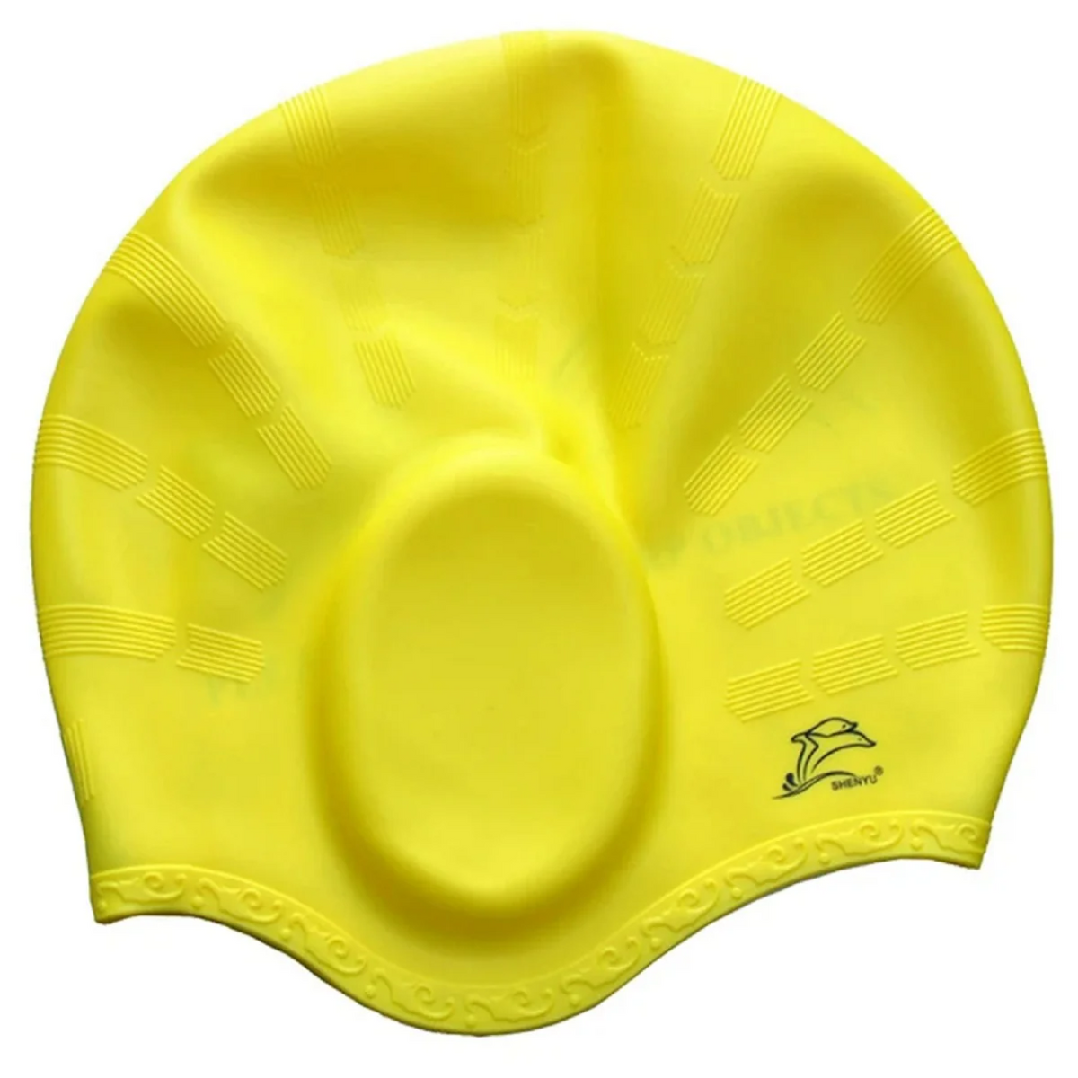 Shower Cap with Ear Covers – Waterproof Rubber Design